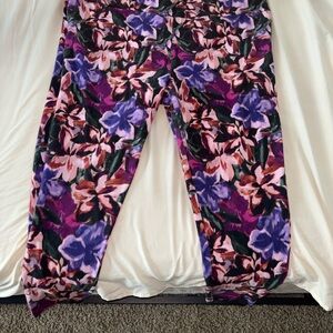 Terra & Sky Women's Leggings - Purple and Pink Floral